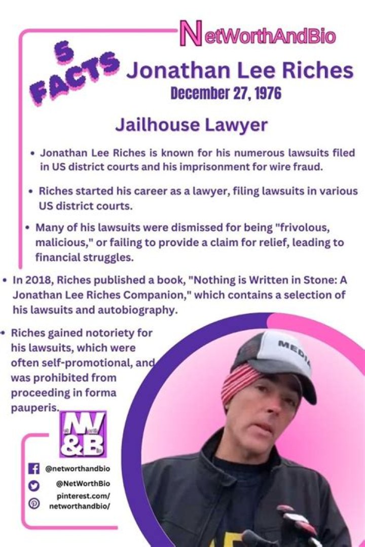Jonathan Lee Riches' Astonishing Net Worth Revealed