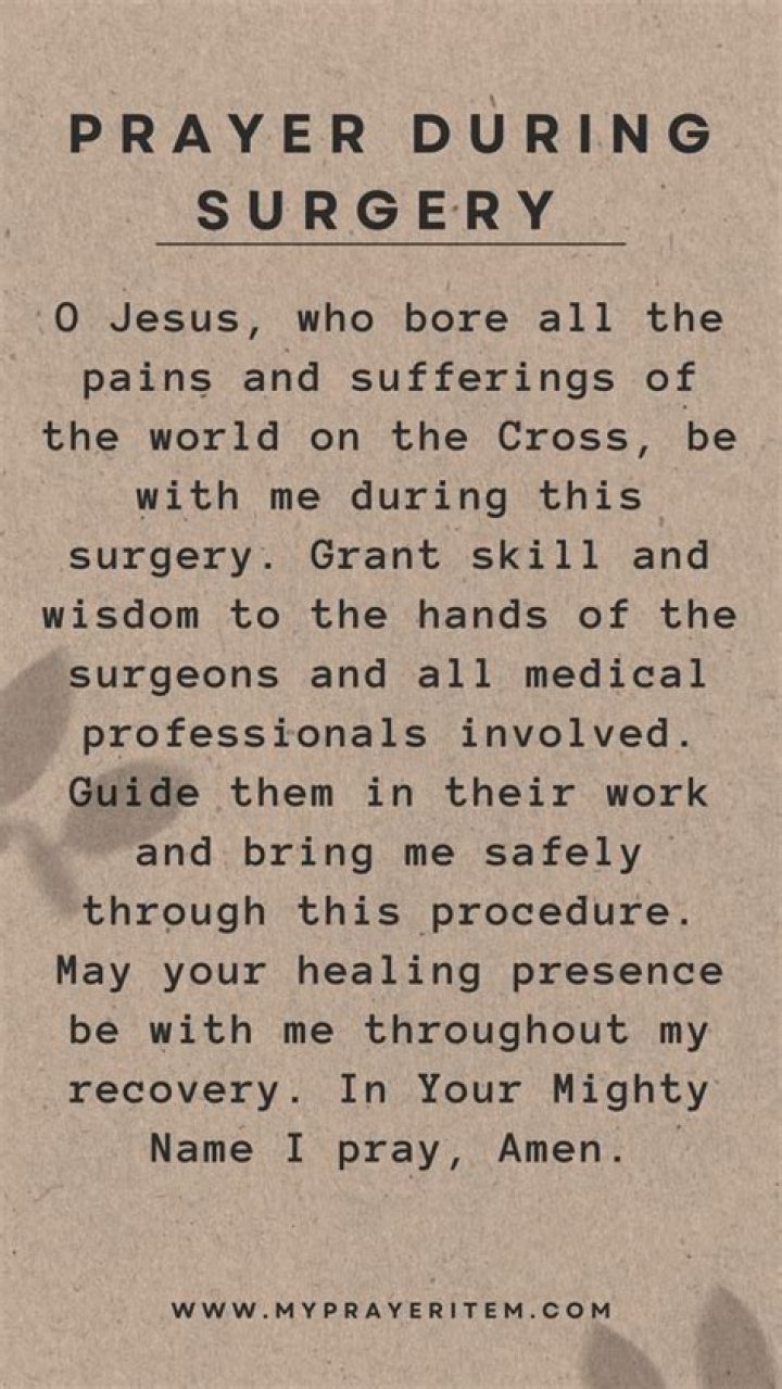 Powerful Prayers For A Successful Surgery